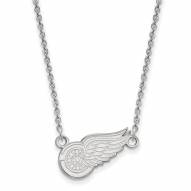 Detroit Red Wings Sterling Silver Small Pendant Necklace