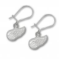 Detroit Red Wings Sterling Silver Wire Dangle Earrings