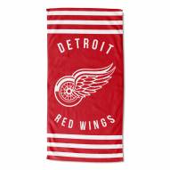 Detroit Red Wings Stripes Beach Towel