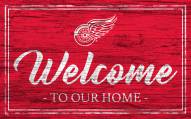 Detroit Red Wings Team Color Welcome Sign