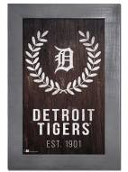 Detroit Tigers 11" x 19" Laurel Wreath Framed Sign