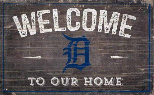 Detroit Tigers 11&quot; x 19&quot; Welcome to Our Home Sign