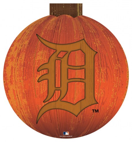 Detroit Tigers 12&quot; Halloween Pumpkin Sign