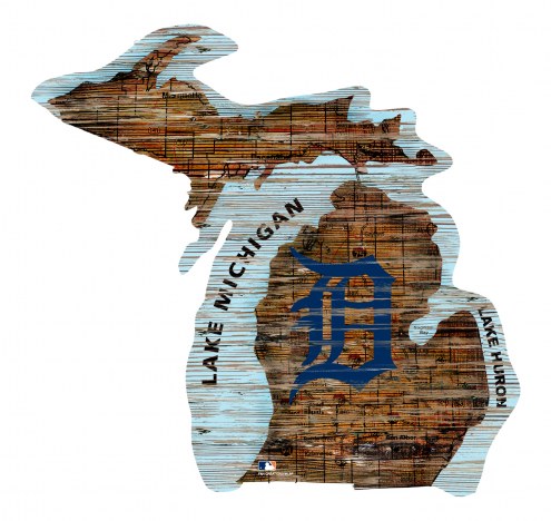 Detroit Tigers 12&quot; Roadmap State Sign
