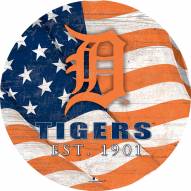 Detroit Tigers 12" Team Color Flag Circle Sign