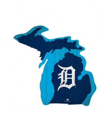 Detroit Tigers 12&quot; Team Color Logo State Sign