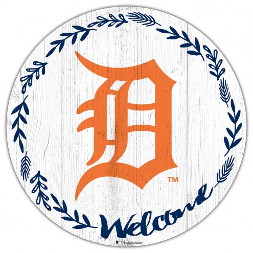 Detroit Tigers 12&quot; Welcome Circle Sign
