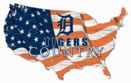 Detroit Tigers 15" USA Flag Cutout Sign