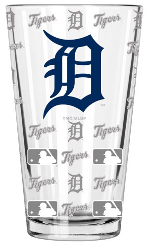 Detroit Tigers 16 oz. Sandblasted Pint Glass