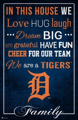 Detroit Tigers 17&quot; x 26&quot; In This House Sign