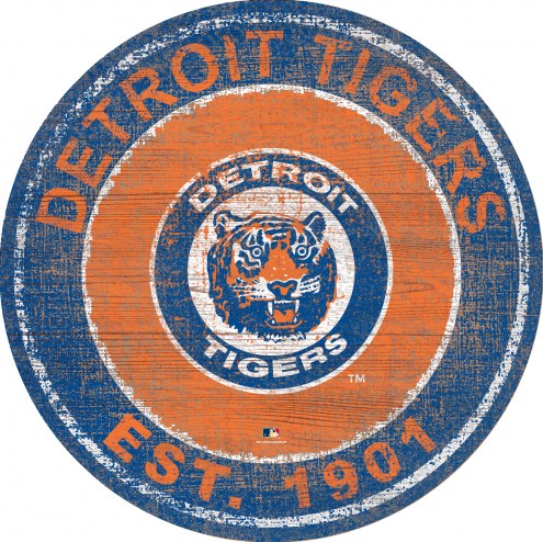 Detroit Tigers 24&quot; Heritage Logo Round Sign
