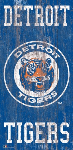 Detroit Tigers 6&quot; x 12&quot; Heritage Logo Sign