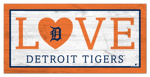 Detroit Tigers 6&quot; x 12&quot; Love Sign