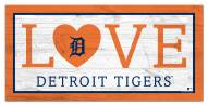 Detroit Tigers 6" x 12" Love Sign