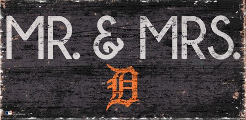 Detroit Tigers 6&quot; x 12&quot; Mr. & Mrs. Sign