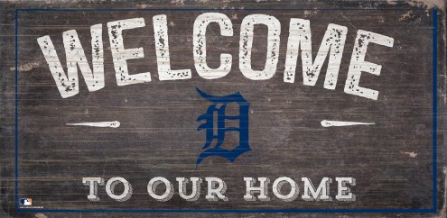 Detroit Tigers 6&quot; x 12&quot; Welcome Sign