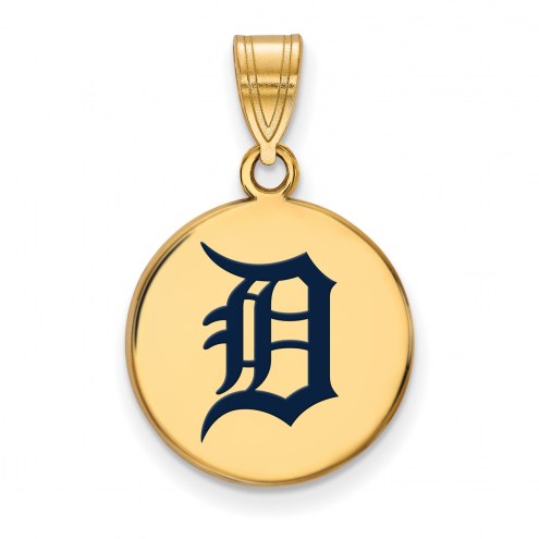 Detroit Tigers Sterling Silver Gold Plated Medium Pendant