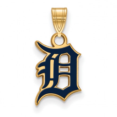 Detroit Tigers Sterling Silver Gold Plated Small Pendant