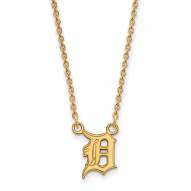 Detroit Tigers Sterling Silver Gold Plated Small Pendant Necklace