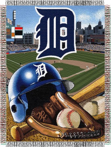 Detroit Tigers MLB Woven Tapestry Throw Blanket