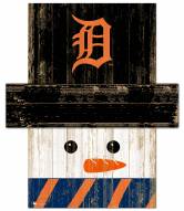 Detroit Tigers Snowman Head Sign