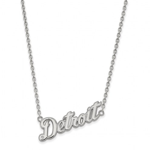 Detroit Tigers Sterling Silver Large Pendant Necklace