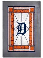 Detroit Tigers Stained Glass with Frame