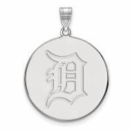 Detroit Tigers Sterling Silver Extra Large Disc Pendant