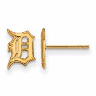 Detroit Tigers Sterling Silver Gold Plated Extra Small Post Earrings