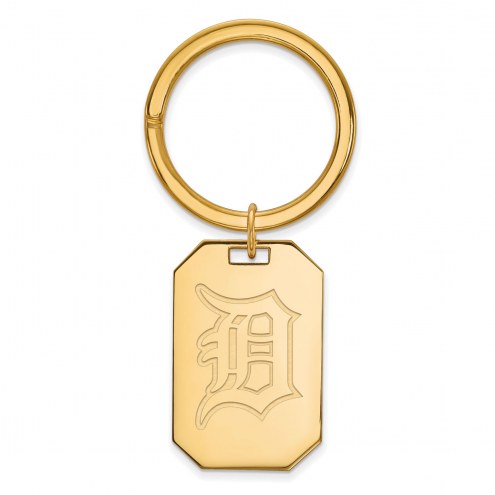 Detroit Tigers Sterling Silver Gold Plated Key Chain