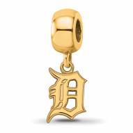 Detroit Tigers Sterling Silver Gold Plated Small Dangle Bead
