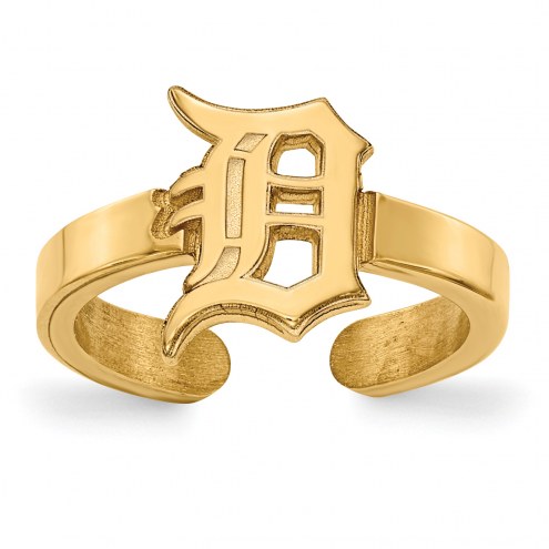 Detroit Tigers Sterling Silver Gold Plated Toe Ring