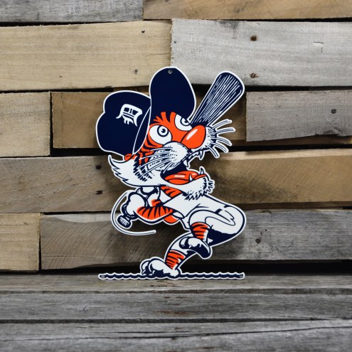 Detroit Tigers Swinging Kitty 12&quot; Steel Logo Sign
