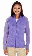 Devon & Jones Women's Newbury Colorblock Melange Fleece Full-Zip Jacket