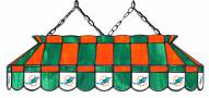 Miami Dolphins NFL Team 40" Rectangular Stained Glass Shade