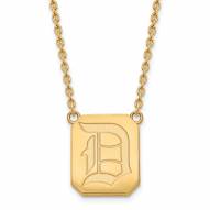 Duquesne Dukes Sterling Silver Gold Plated Large Pendant Necklace