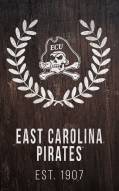 East Carolina Pirates 11" x 19" Laurel Wreath Sign