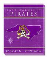 East Carolina Pirates 16" x 20" Coordinates Canvas Print