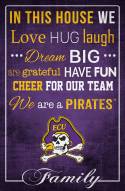 East Carolina Pirates 17" x 26" In This House Sign