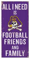 East Carolina Pirates 6" x 12" Friends & Family Sign