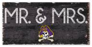 East Carolina Pirates 6" x 12" Mr. & Mrs. Sign