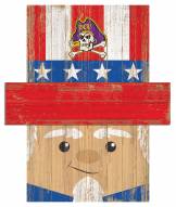 East Carolina Pirates 6" x 5" Patriotic Head