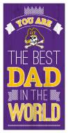 East Carolina Pirates Best Dad in the World 6" x 12" Sign
