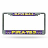 East Carolina Pirates Chrome Glitter License Plate Frame