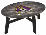 East Carolina Pirates Distressed Wood Coffee Table