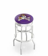 East Carolina Pirates Double Ring Swivel Barstool with Ribbed Accent Ring