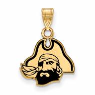 East Carolina Pirates Sterling Silver Gold Plated Small Enameled Pendant
