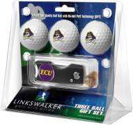 East Carolina Pirates Golf Ball Gift Pack with Spring Action Divot Tool
