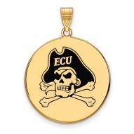 East Carolina Pirates Sterling Silver Gold Plated Extra Large Pendant
