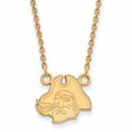 East Carolina Pirates Sterling Silver Gold Plated Small Pendant Necklace